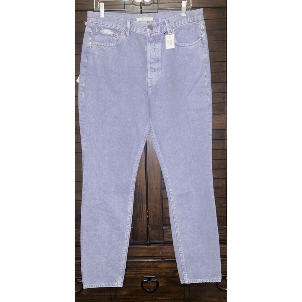 GRLFRND Karolina Jeans Womens 31 High Rise Straight Leg Rigid Denim Button Fly